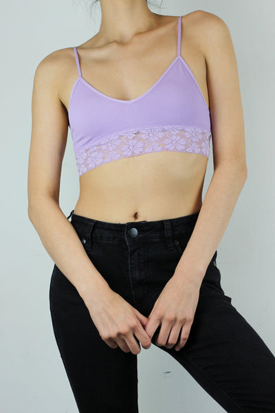 Sycamore Ribbed Bralette (Baby Pink)